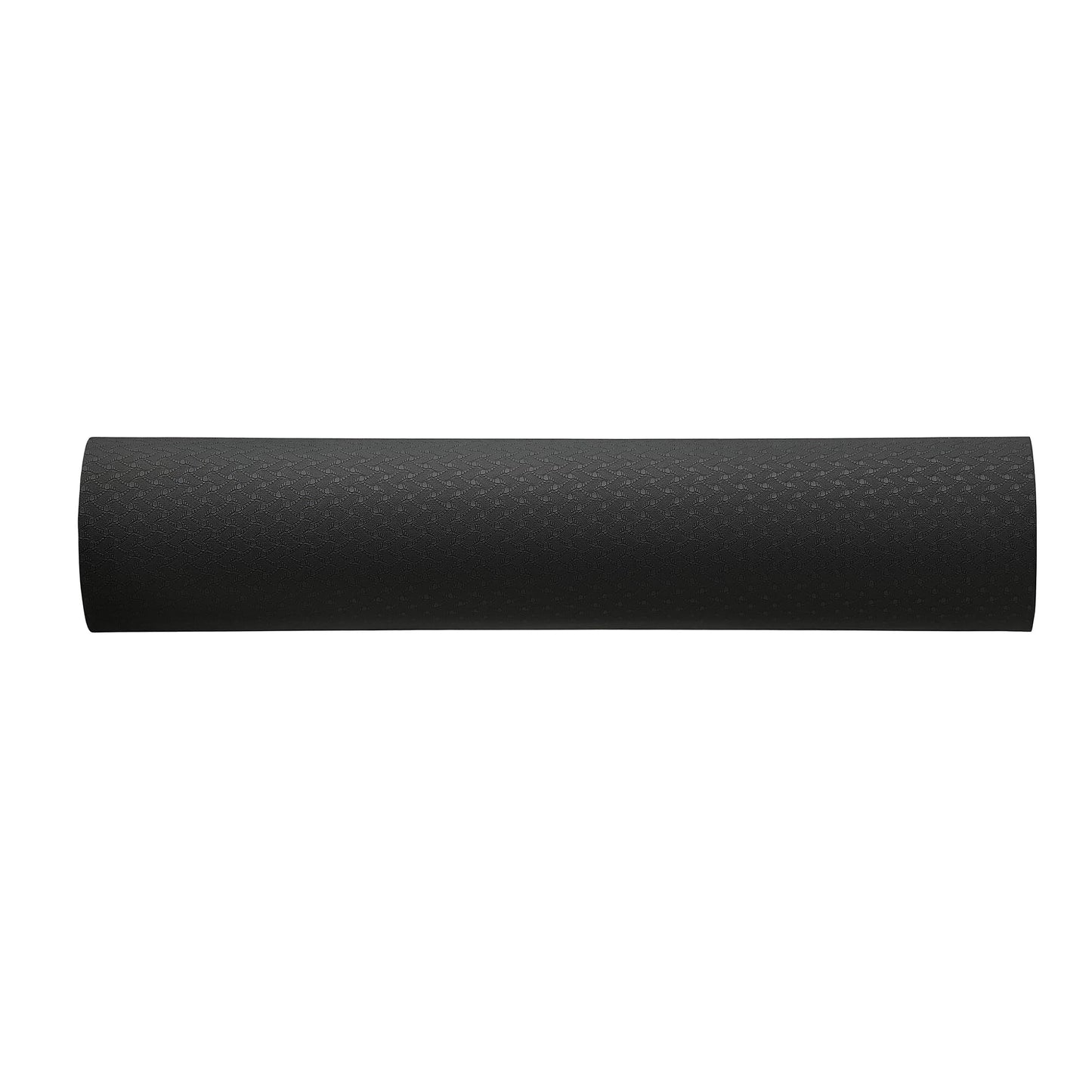Amazon Basics 0.25-inch Thick TPE Exercise Yoga Mat with Carrying Strap, Black