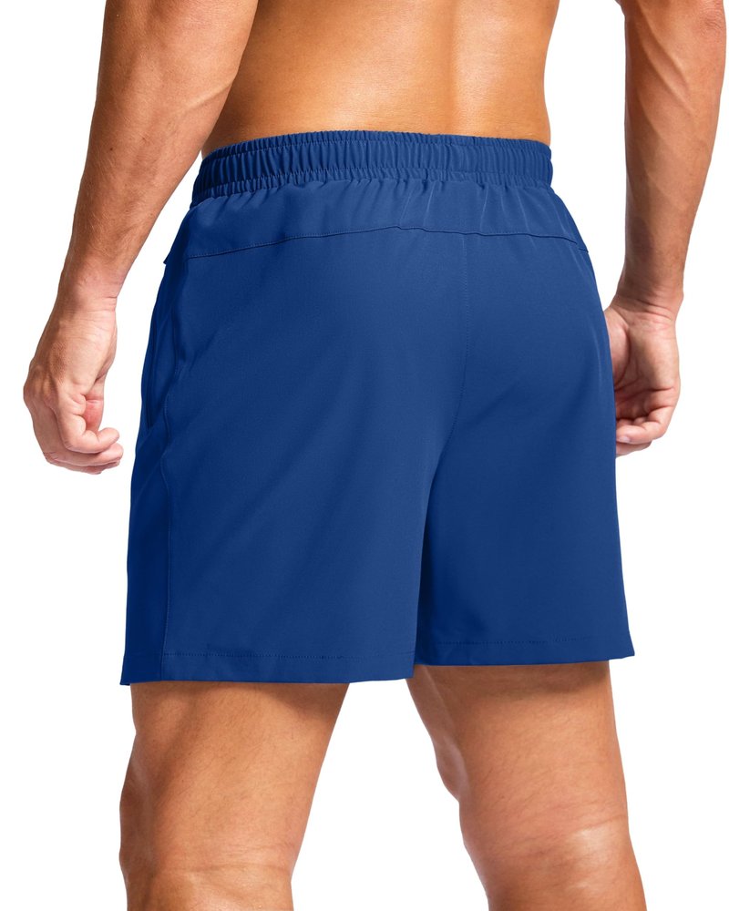 G Gradual Men's Athletic Running Shorts with Zipper Pockets Quick Dry 7"/ 5"/ 9" Workout Gym Shorts for Basketball Hiking(Royal Blue,5XL)