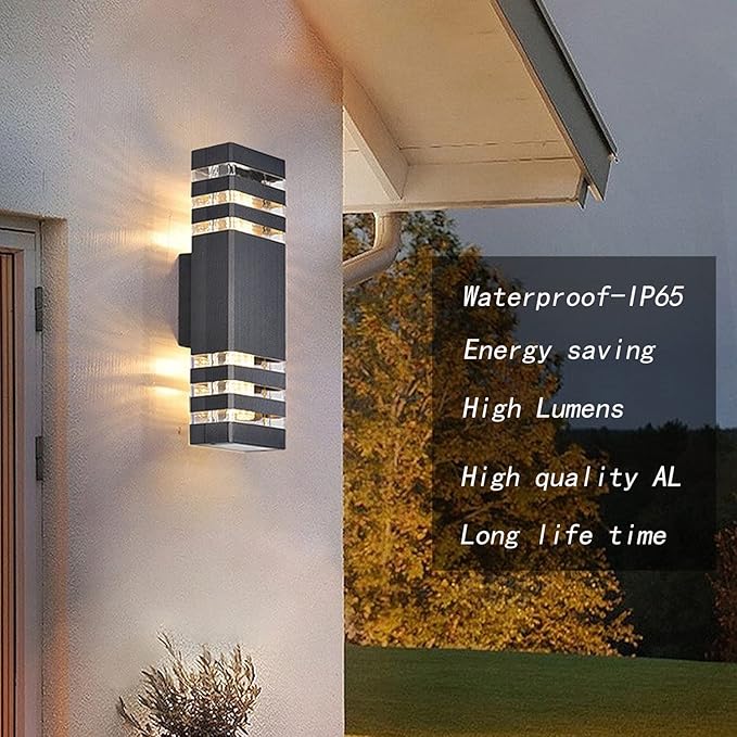 4Pack 15inch Outdoor LED Wall Lights,4000K Day White Outdoor 18W Wall Light Aluminum Body Waterproof IP65 led Porch Light for House Patio Garage Garden.(No Sensor)