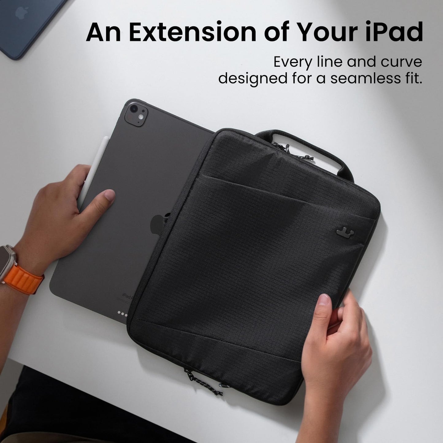 tomtoc Slim & 360° Protective Tablet Sleeve for 13-inch iPad Air & iPad Pro M5/M4/M3 2026-2025, Water-Resistant Case with CornerArmor