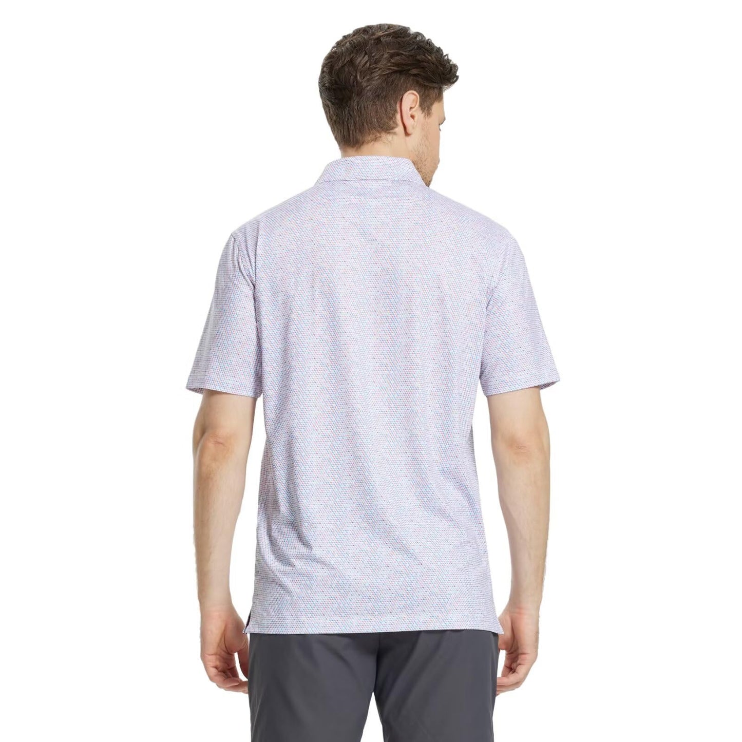 M MAELREG Mens Golf Shirt Short Sleeve Dry Fit Print Moisture Wicking Performance Patterns Collared Polo Shirt