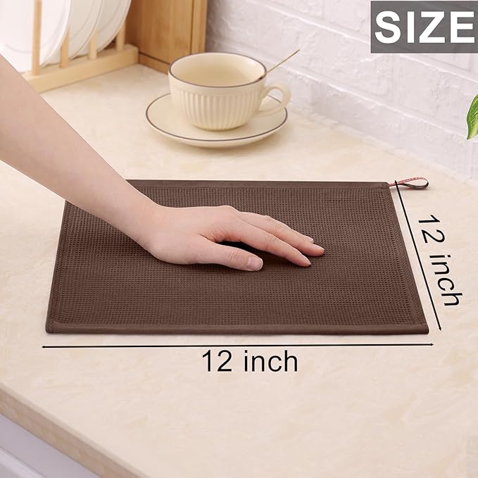 Homaxy 100% Cotton Waffle Weave Dish Cloths