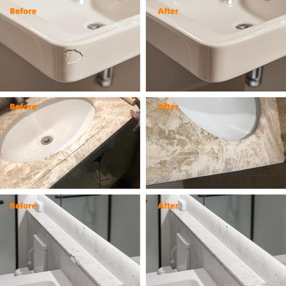 Granite and Quartz Countertop Chip Filler Repair Kit Tile & Fiberglass Porcelain Repair Kit,Marble Tub Repair Kit 3.7 OZ Cracks Ceramic Corian Bathtub Sink Toilet Dents Holes Scratchs