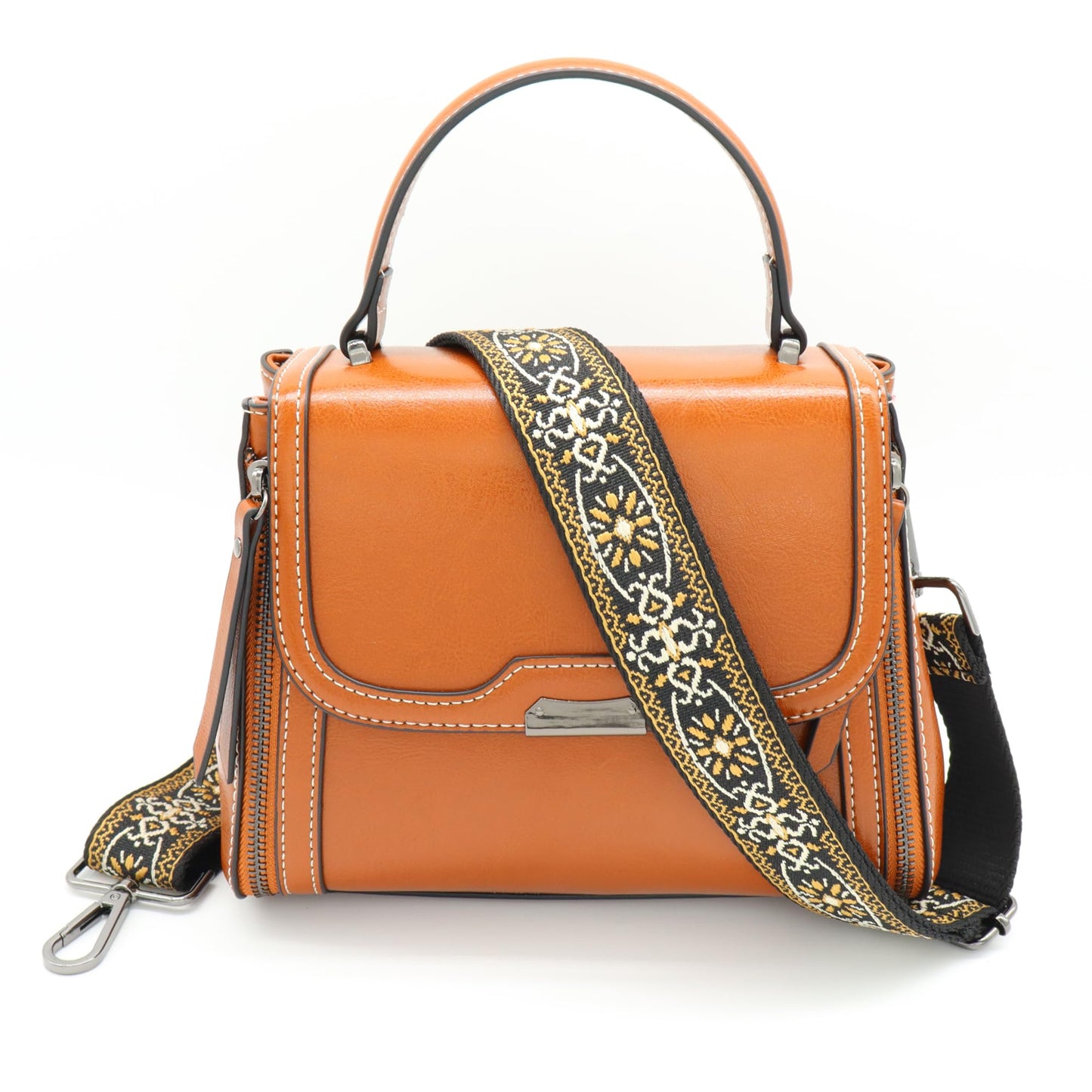 LEMEDE Purse Strap Adjustable Replacement Crossbody Bag Strap Retro Jacquard Embroidery Shoulder Straps for Canvas Bag