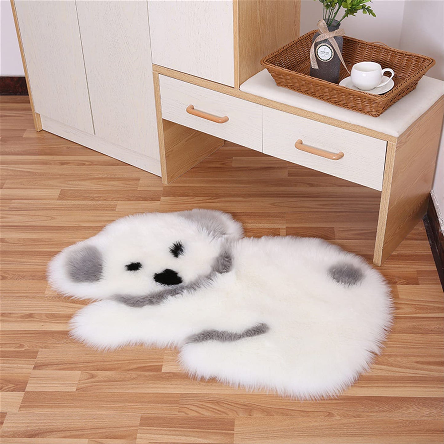 Faux Fur Fluffy Rug Imitation Sheepskin Ultra Soft Area Rugs Silky Shaggy Carpet for Living Room Bedroom Bay Window - Koala,23.6"x35.4"(Koala, Small)