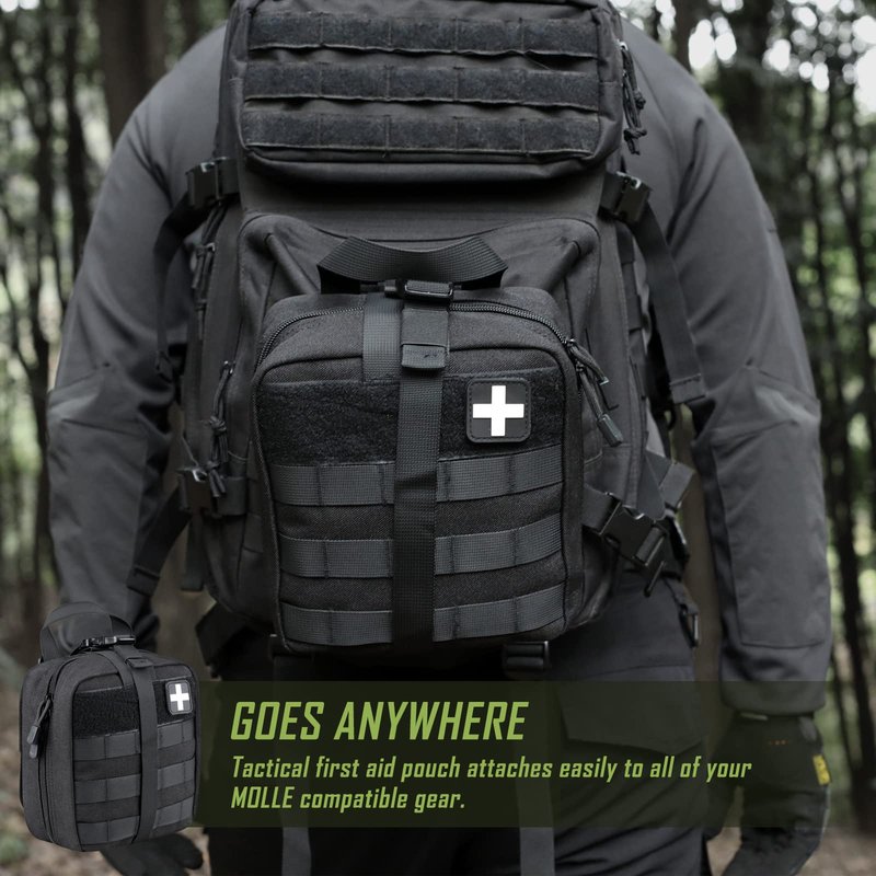 LIVANS 1000D First Aid Bag Empty Medical Ifak Pouch Molle EMT Pouches Rip-Away Tactical Military Trauma Emergency Medic Bag