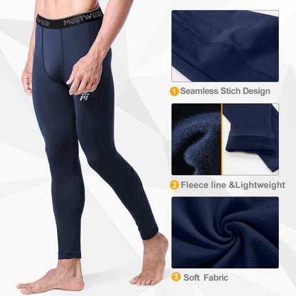 MEETWEE Men's Thermal Underwear, Long Underwear, Winter Leggings, Functional Underwear, Ski Underwear, Warm Underwear for Men