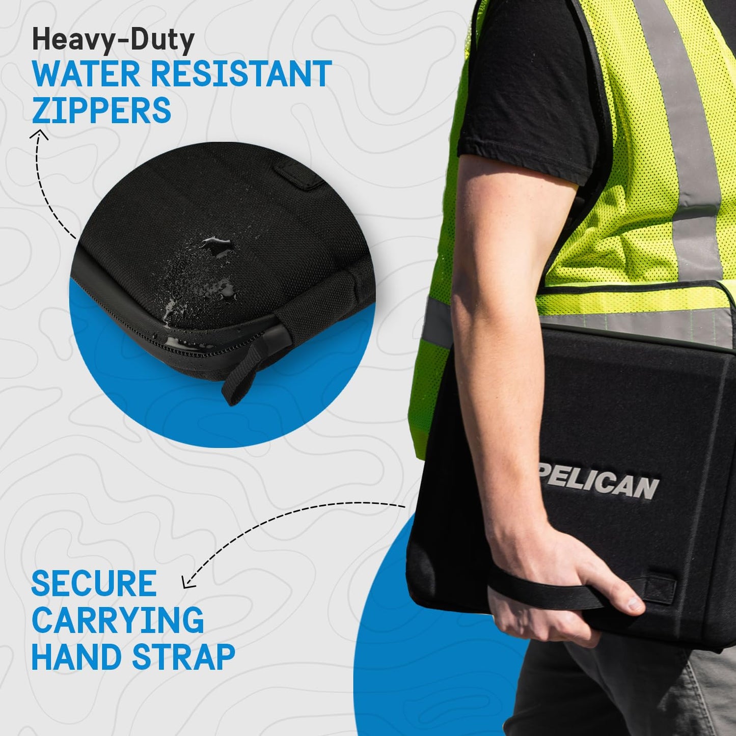 Pelican Ranger Series - Laptop Bag/Sleeve - 16 Inch, Black [Elastic Carrying Handle] [Secure Zip Lock] Water Resistant & Heavy Duty Laptop Case for MacBook Pro 16 / Air, iPad Pro, HP, Dell, Lenovo