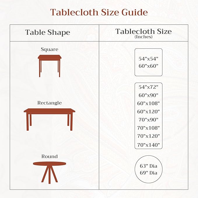 Maison d' Hermine Table Cloth Square Table 100% Cotton 60 x 60 Inches Fall Tablecloth Reusable Everyday Use for Thanksgiving Christmas Decorations Dining Farmhouse Party (Holy Jouy - Brown)