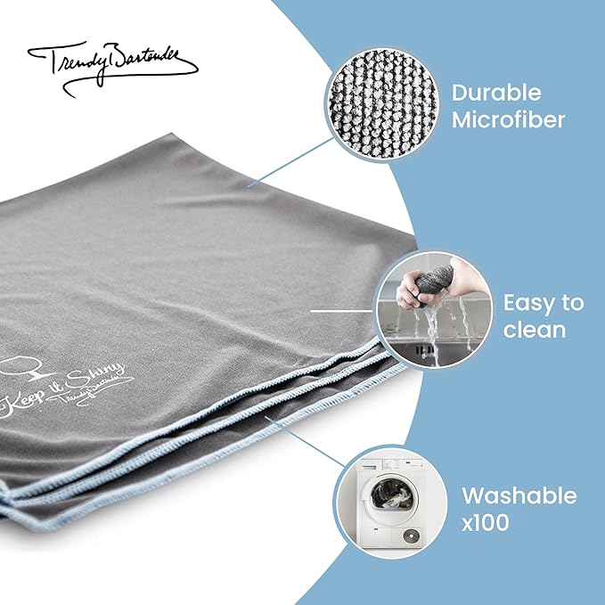 Trendy Bartender Toast to Perfection Microfiber Glass Polishing Lint-Free Cloth