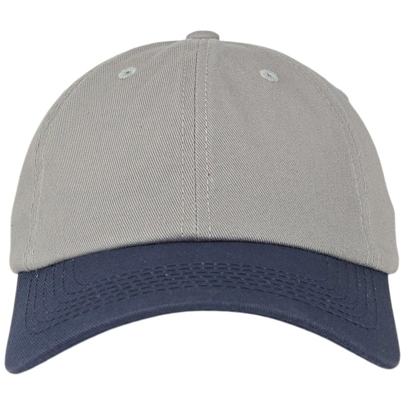 Vintage Classic Dad Hat Two Tone – 100% Cotton, Adjustable Metal Buckle Strap, Low-Profile Fit, Baseball Cap Unisex Grey Navy
