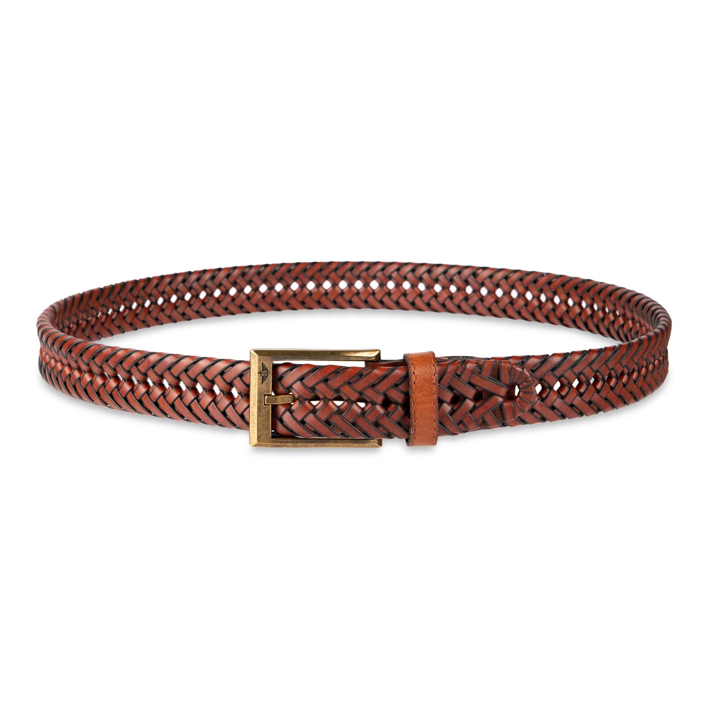 Dockers Men's Leather Braided Casual and Dress Belt,tan Glazed,38