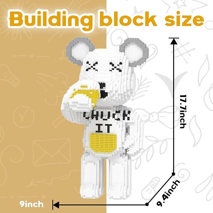 Beer Bear Building Blocks (8235 PCS) Creative Animal Brick Set for Kids &amp Adults Micro Building Blocks Teddy Blocks Children Toys for Christmas Halloween Anniversary