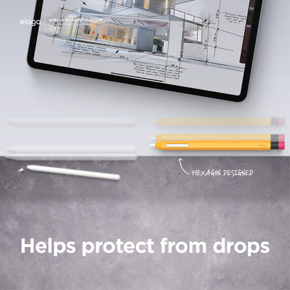 elago Compatible with Apple Pencil Pro Case & Apple Pencil 2nd Generation Case, Compatible with Magnetic Charging, Double Tap, Squeeze, Haptic (Must Read Installation Instructions) (Yellow)