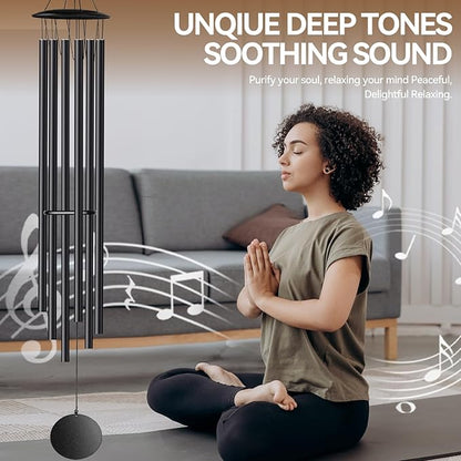 68" Wind Chimes for Outside Deep Tone, 6 Heave-Duty Aluminum Tube Large Wind Chimes for Garden & Patio, Memorial Wind Chime for Loved One, Unique Gift for Housewarming Christmas Birthday Retirement