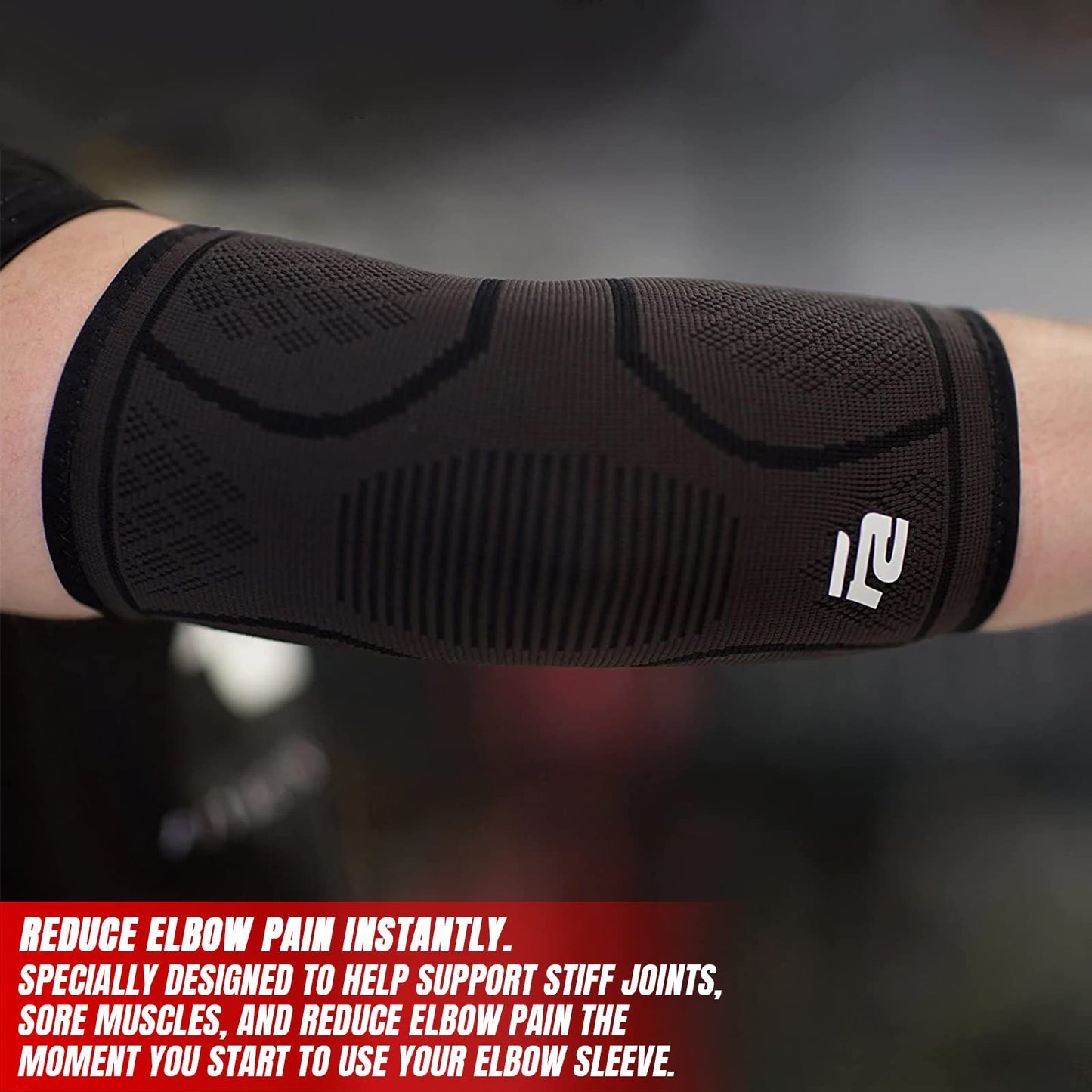 Fit Active Sports Elbow Arm Brace Compression Sleeve For Weight Lifting, Gym Workout, Golf, Tennis, Support for Men and Women (XS)