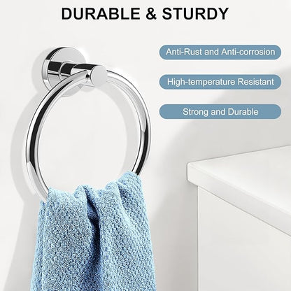 SetSail Towel Holder for Bathroom Wall Stainless Steel Hand Towel Ring Heavy