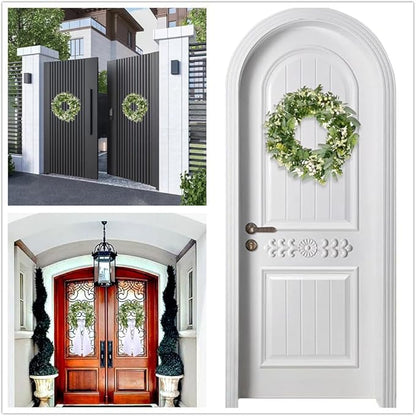 Eucalyptus Wreaths for Front Door Spring Summer Wreath 18-20 Inch Decor Green Leaves Decorations Outside