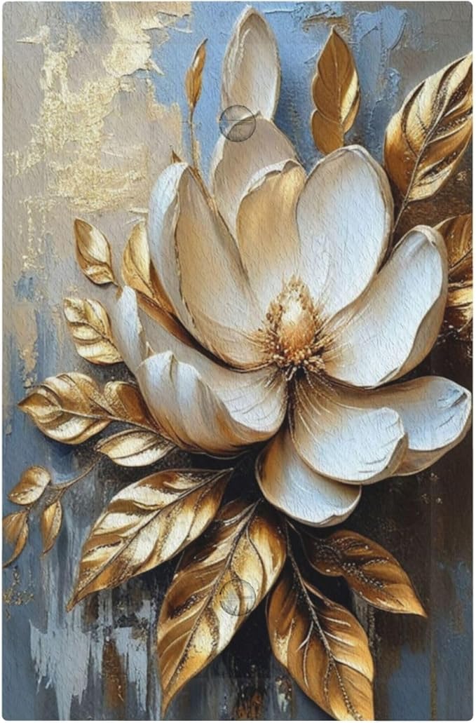 Decorative Art Light Switch Covers Gilded Bloom 1 Gang No Device Blank Switchplate Electrical Faceplate for Home Decor