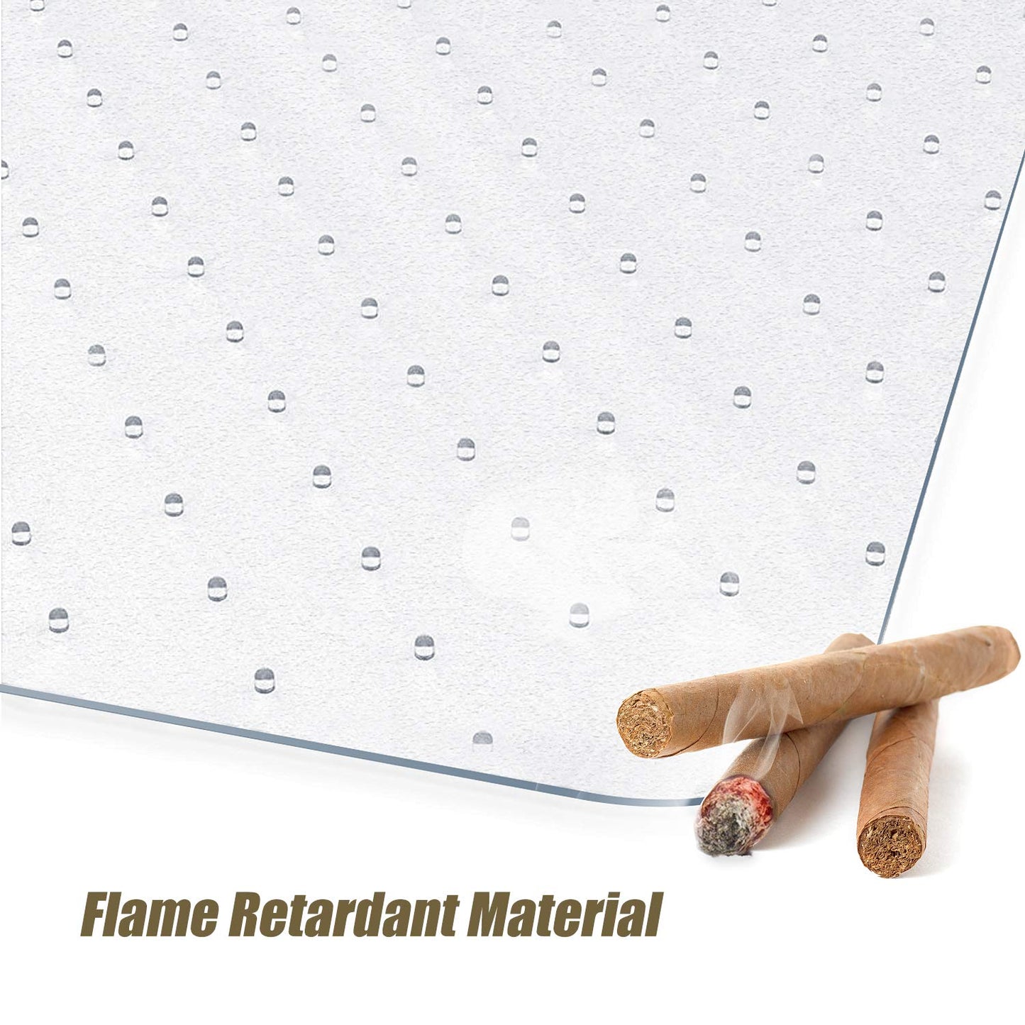 Kuyal Office Chair Mat for Carpets,Transparent Thick and Sturdy Floor Mats for Low and No Pile Carpeted Floors, with Studs (36" X 48" Rectangle)