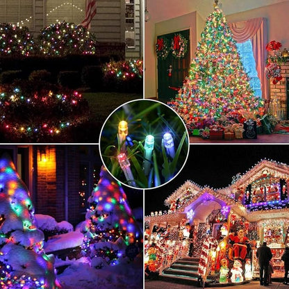 String Lights Multicolor - 220 LEDs 25m/82ft 8 Modes End-to-End Plug in Indoor/Outdoor Waterproof Decorative Fairy Twinkle Rainbow Christmas Tree Lights for Xmas/Patio/Room/Home/New Year - Colorful