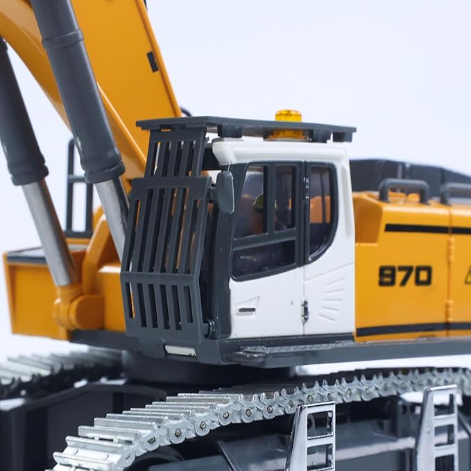 TOUCAN RC HOBBY 1/50 RC Excavator K970 Construction Vehicle Remote Control Electric Lifting Digger Bucket Tracks Light Sound RTR Battery for Adult