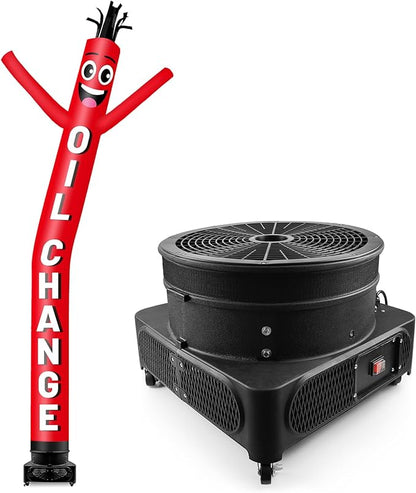 20FT Tall Inflatable Tube Man Oil Change Wacky Wavy Dancing Guy with 1.5 HP Weather-Resistant Blower (18''Diameter) for Outdoor Decoration Advertising Business Promotion