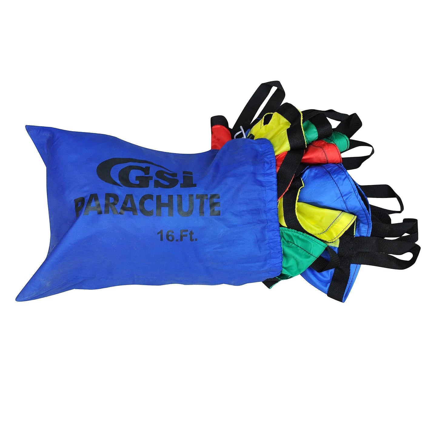 GSi Kids Play Parachute Rainbow Parachute Toy Tent Game for Kids Gymnastics Cooperative Play and Outdoor Playground Activities (6 Feet)