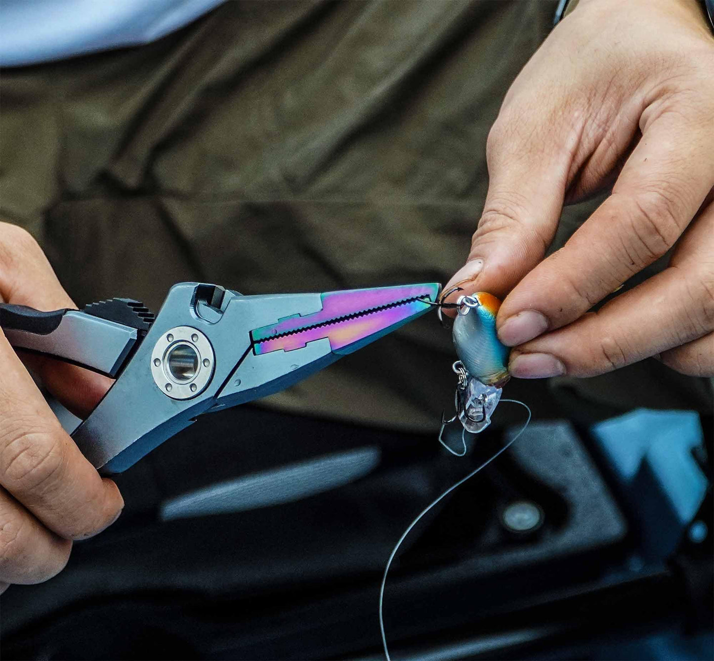 Fishing Pliers for Saltwater & Freshwater, with line Cutter, 6 or 7.5 inch, Hook Remover Pliers, SUS420 Jaws with Titanium Coating, Tungsten Carbide Cutter (Black, 7.5 inch)