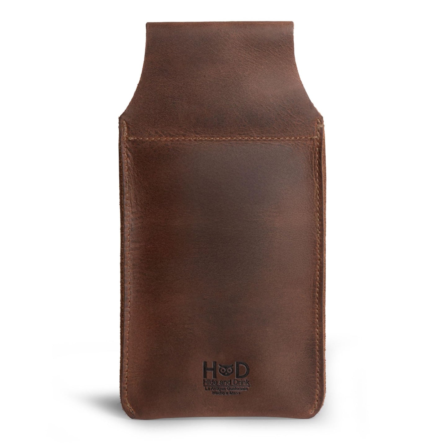Hide & Drink, Waist Phone Holder Pouch, Accessory Bag, Soft Case for Work & Outdoors Essentials, Full Grain Leather Handmade, Bourbon Brown