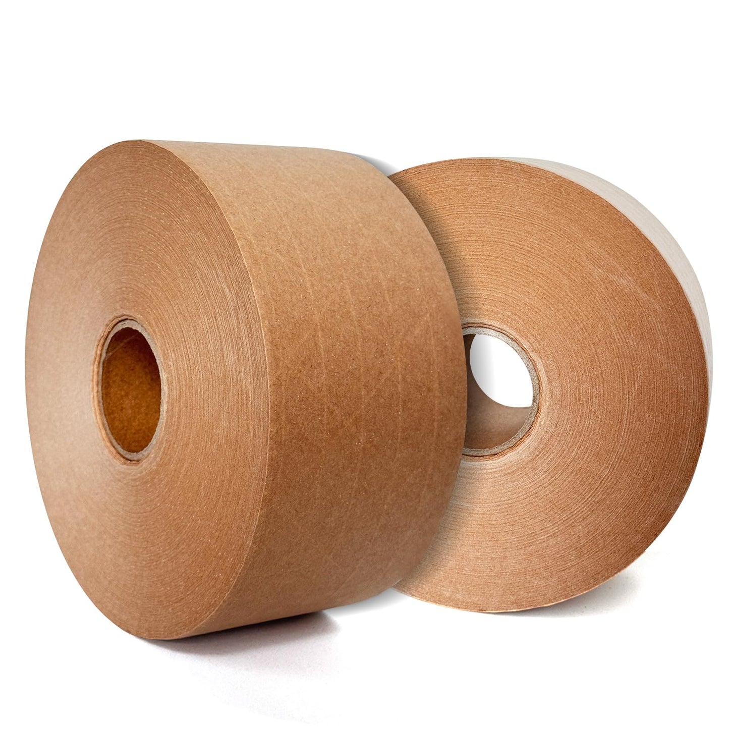 sanian Fiberglass Reinforced Water Activated Gummed Kraft Paper Tape, Each roll 2.75 inch x 380 ft, Total 760ft,for Heavy Duty Secure Packing 2-Pack
