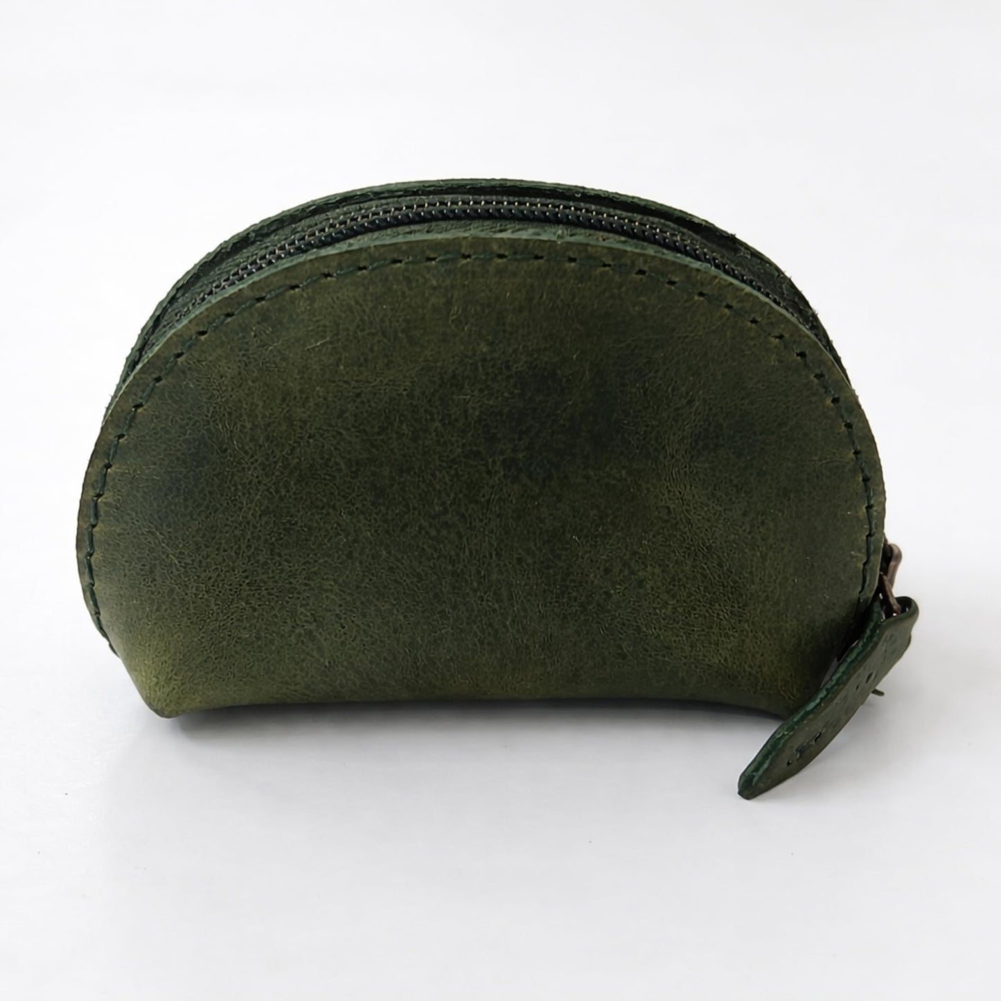 CestAntiQ, Leather Moon Pocket Coin Case, Mini Squeeze Coin Purse Pouch for Change, Black Leather Coin Holder Tray, Compact Wallet for Men & Women, Stylish & Durable, Elegant Coin Purse