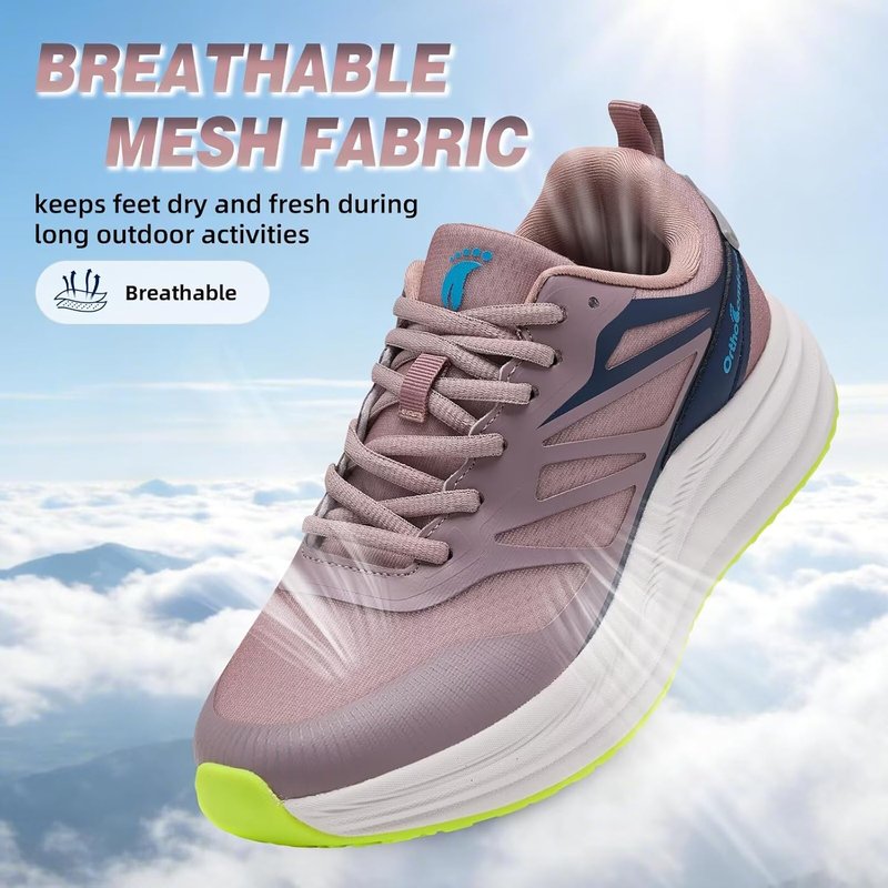 Women's Orthopedic Running Shoes - Comfortable Arch Support for Plantar Fasciitis | Casual Athletic Sneakers for Flat Feet & Heel Pain Relief