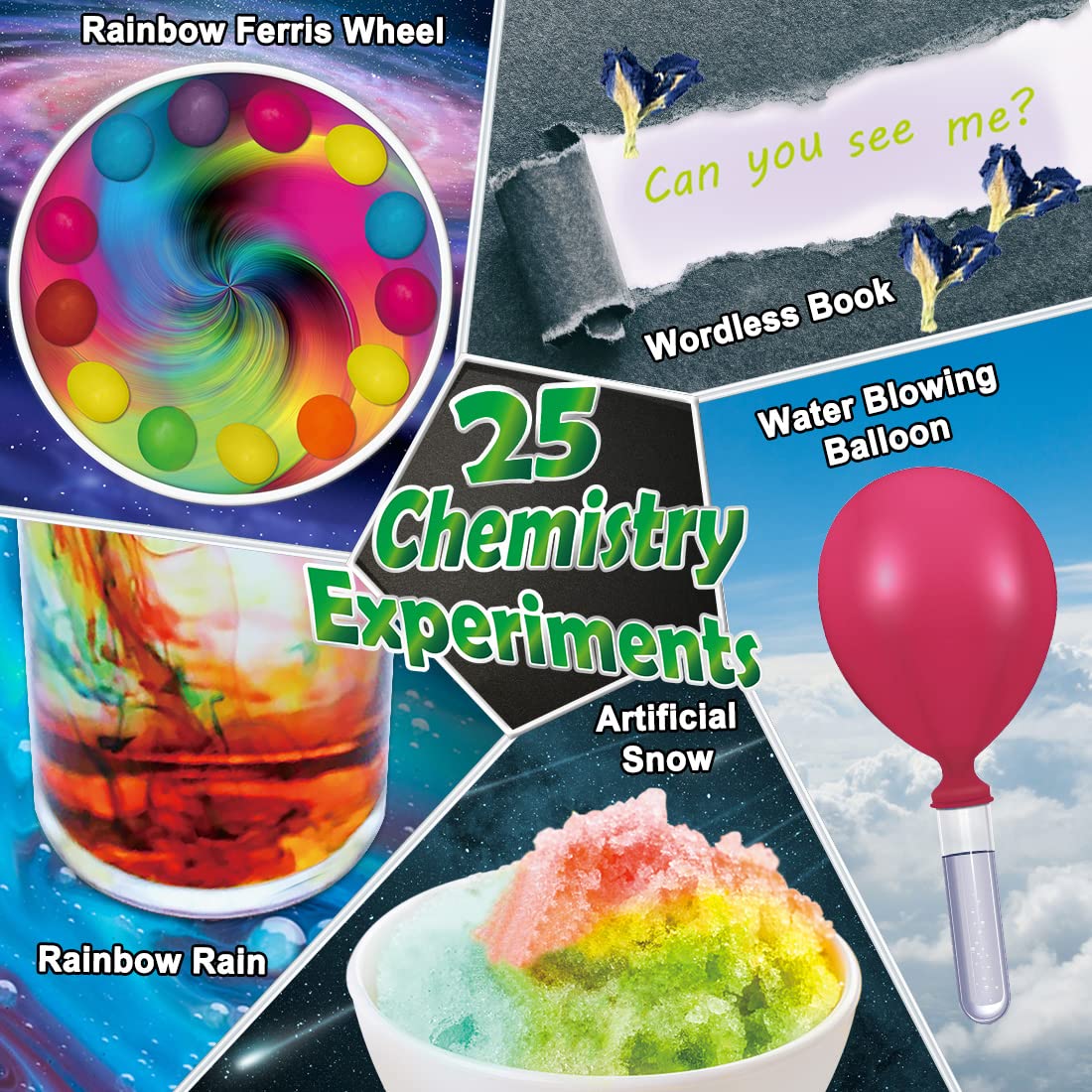 UNGLINGA 70 Lab Experiments Science Kits for Kids Educational Scientist Toys Birthday Gifts Idea for Girls Boys, Chemistry Set, Erupting Volcano, Fruit Circuits, S.T.E.M Activities Science Project