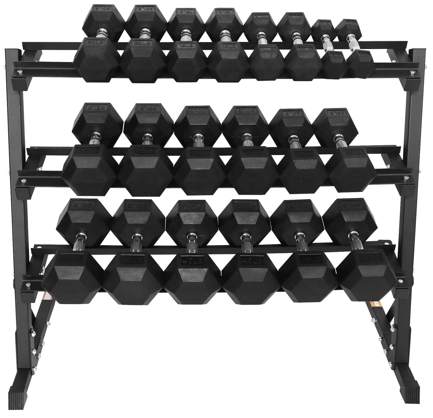 Fitvids Premium Rubber Coated Hex Dumbbell Weight Set, Multiple Packages