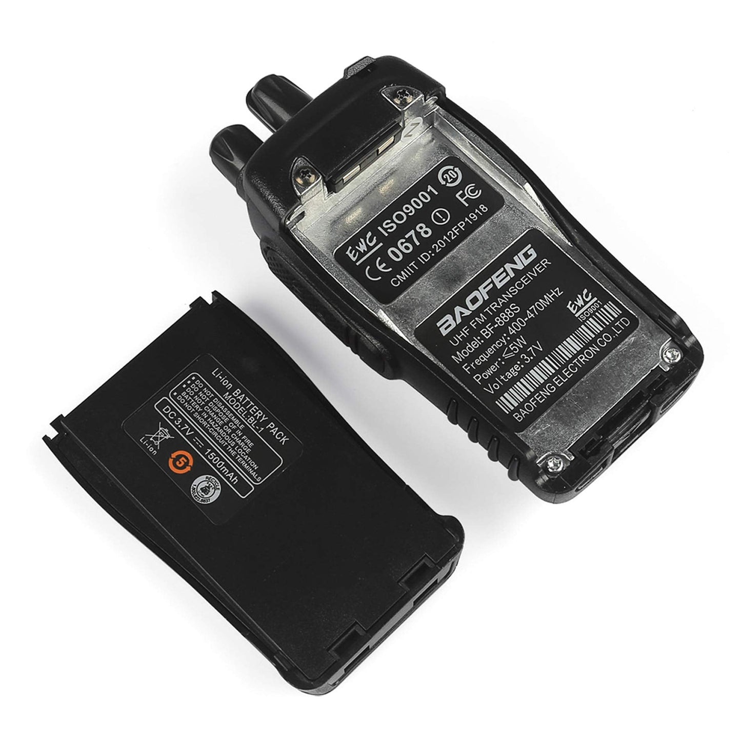 6pcs BAOFENG BF-888S Walkie Talkie for Adults, Long Range Two Way Radio, 1500mAh 16 CH, 6 Radios 6 Earpieces 1 Six-way Charger 1 Cable