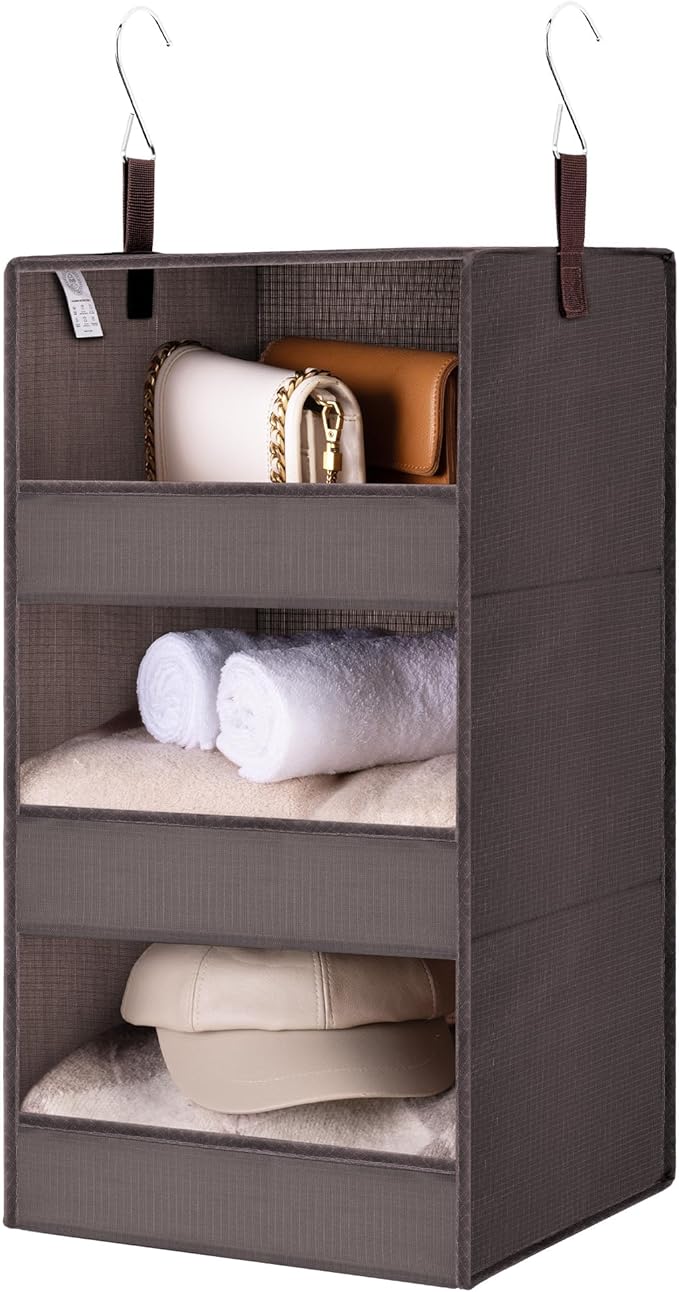 GRANNY SAYS 3-Shelf Closet Organizers and Storage, Foldable Hanging Closet