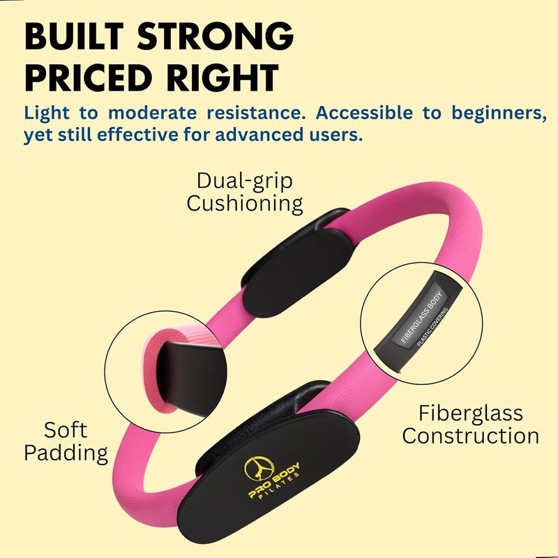 ProBody Pilates Fitness Circle - 14-Inch Ring for Toning Inner Thighs, Arms & Core