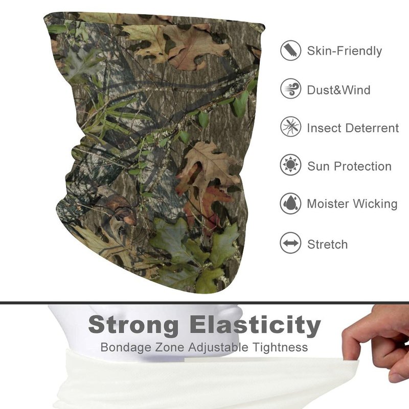 Valvphora 2 Pack Forest Camo Neck Gaiter Face Mask, Deer Duck Hunting Accessories Gifts for Men,Gator Neck is Used for Hunting