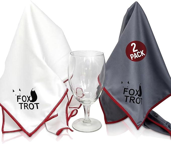 Fox Trot Large Microfiber Polishing Cloths | Streak Free, Lint Free Shine and