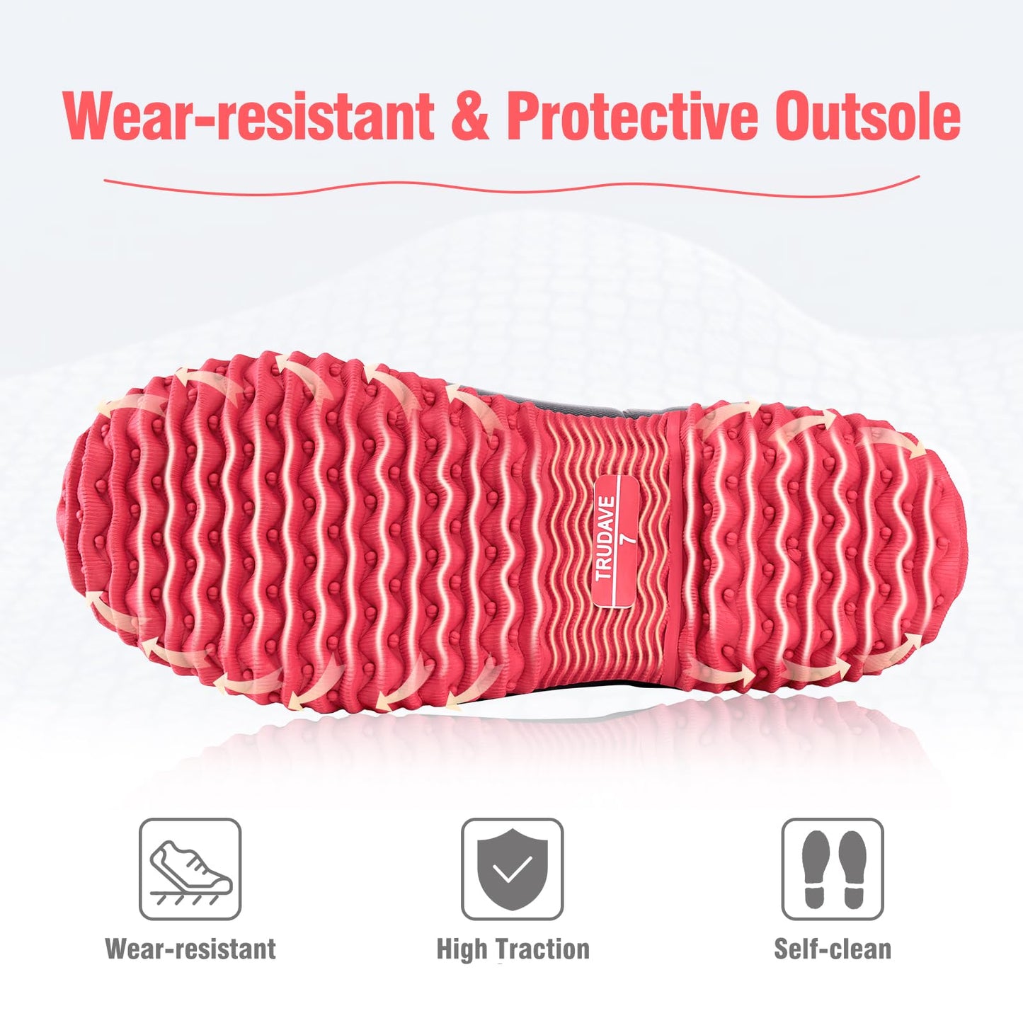 Trudave Rubber Boots for Women, Mid Calf Rain Boots, Womens Waterproof Boots, Neoprene Insulated Outdoor Work Mud Boots for Hunting Farming Gardening Fishing, Pink, Size 10
