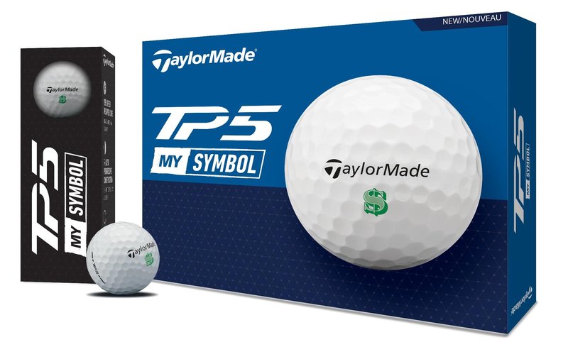 TaylorMade Golf 2024 Symbol TP5 Dollar GOLFBALLS ONE Dozen