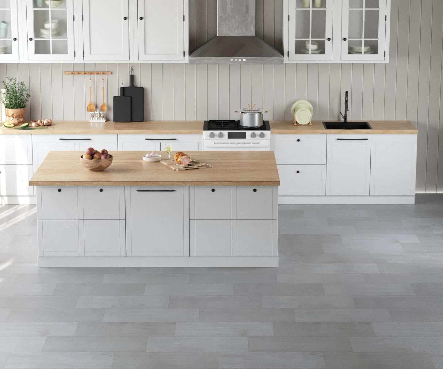 Oxdigi Vinyl Flooring Roll 32 sq.ft | 3'4"W x 9'10"L, PVC Leather-Like Linoleum Floor Covering, Waterproof Durable Heavy Vinyl, Easy to Install with Tape, Removable- No Adhesive Backing, Grey Oak