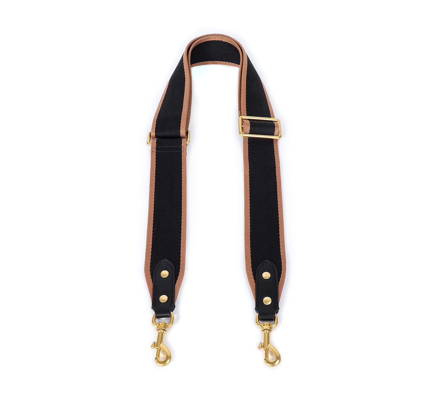 GOXTECH Purse Strap Replacement Crossbody Handbag Stripe Wide Adjustable (Black -Bag Strap)