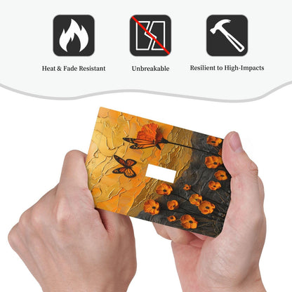 Xuejiaku Decorative Light Switch Cover Oil Painting Abstract Orange Butterfly Flower 1 Gang Wall Plates Single Toggle Outlet Covers Decora Switch Plate Electrical Faceplate for Bedroom Home Decor