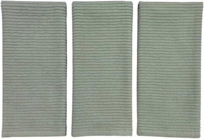 Serafina Home Sage Green Kitchen Dish Towels 100% Cotton Cloth Soft Cleaning