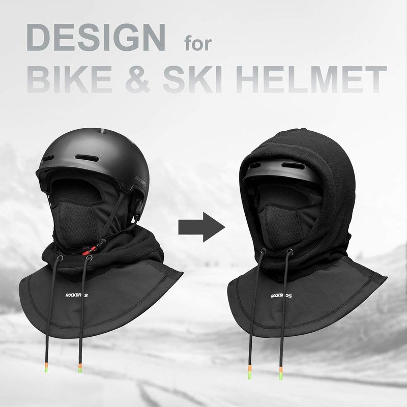 ROCKBROS Ski Balaclava - Thermal Fleece Cold Weather Mask for Men | Winter Protection