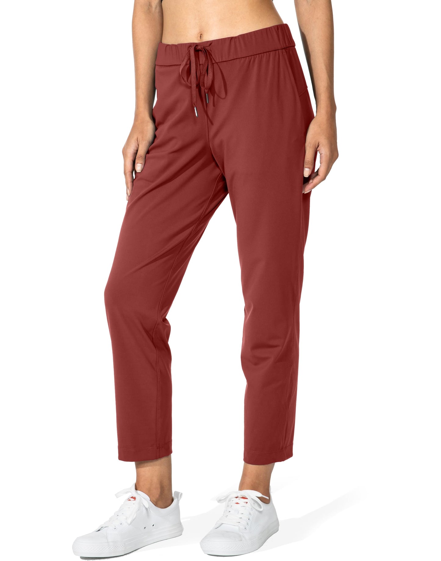 G Gradual Women's Pants with Deep Pockets 7/8 Stretch Sweatpants for Women Athletic, Golf, Lounge, Work (Savannah, X-Small)