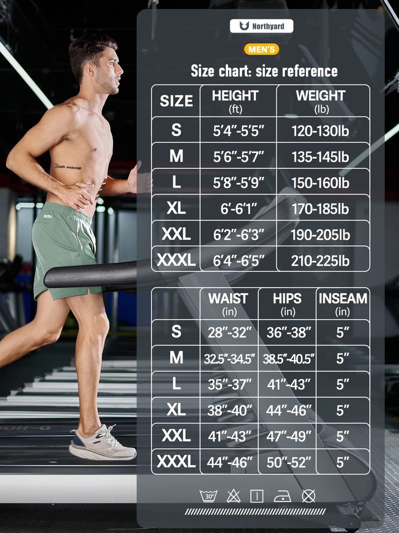 NORTHYARD Men's Running Athletic Shorts 5"/ 7"/ 9" Workout Gym Short Tennis Quick Dry Active Sport Hiking Basketball-5'' LODENFROST-L