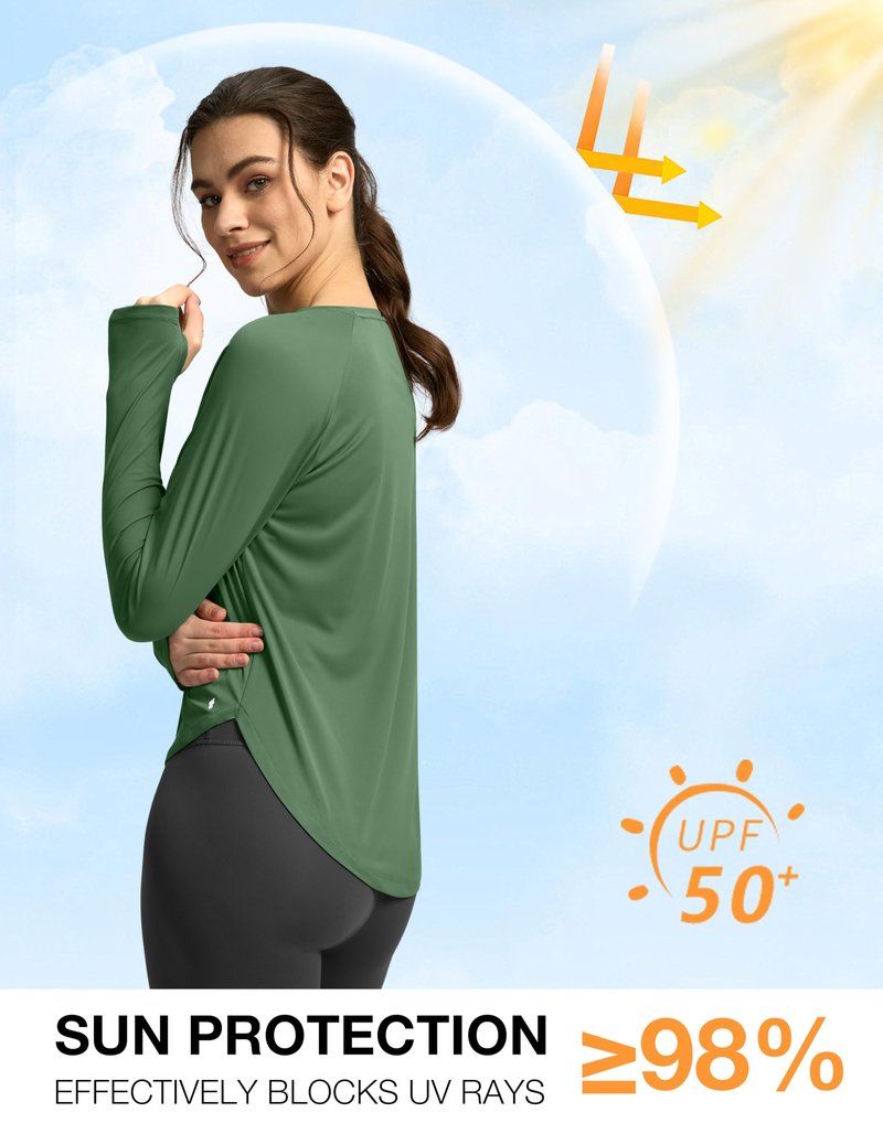 Soothfeel Womens Sun Shirts UPF 50+ UV Protection Lightweight Quick Dry Long Sleeve Workout Hiking Tops Outdoor